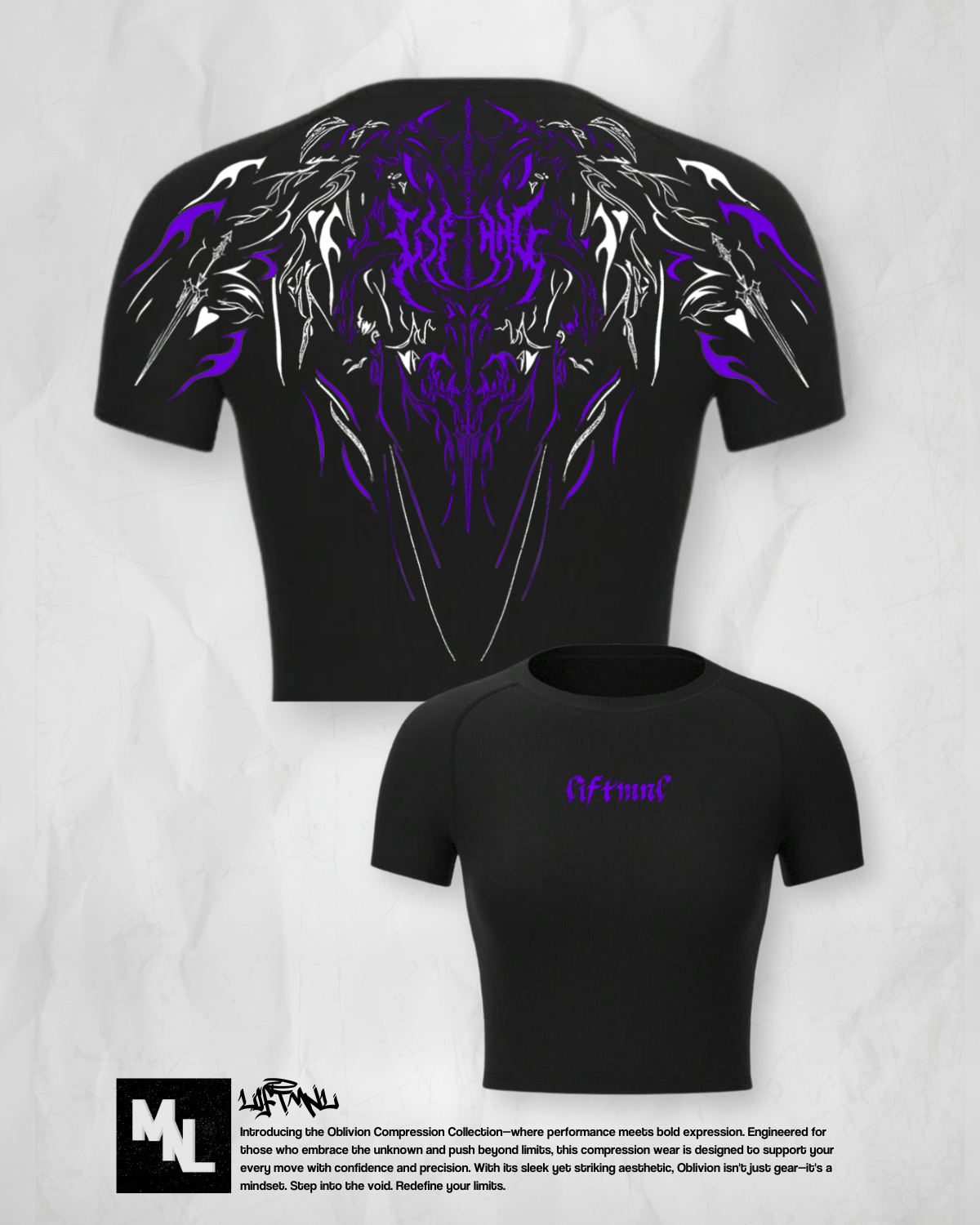 Oblivion Cropped Compression Shirt
