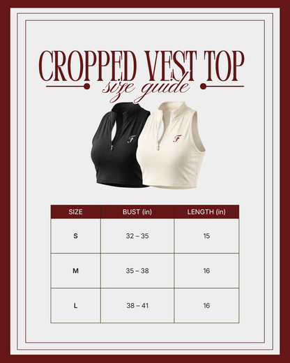 Ascent Cropped Compression Vest - Ivory