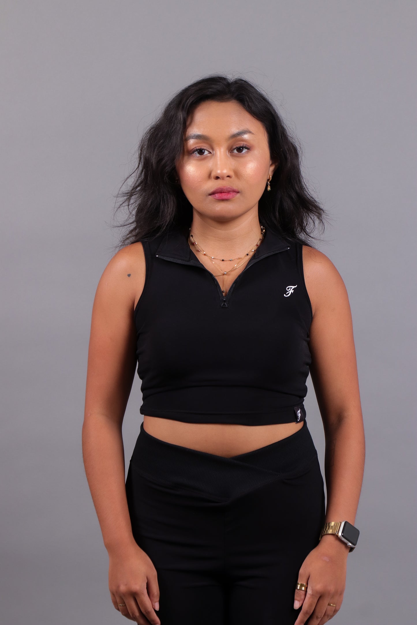Ascent Cropped Compression Vest - Noir
