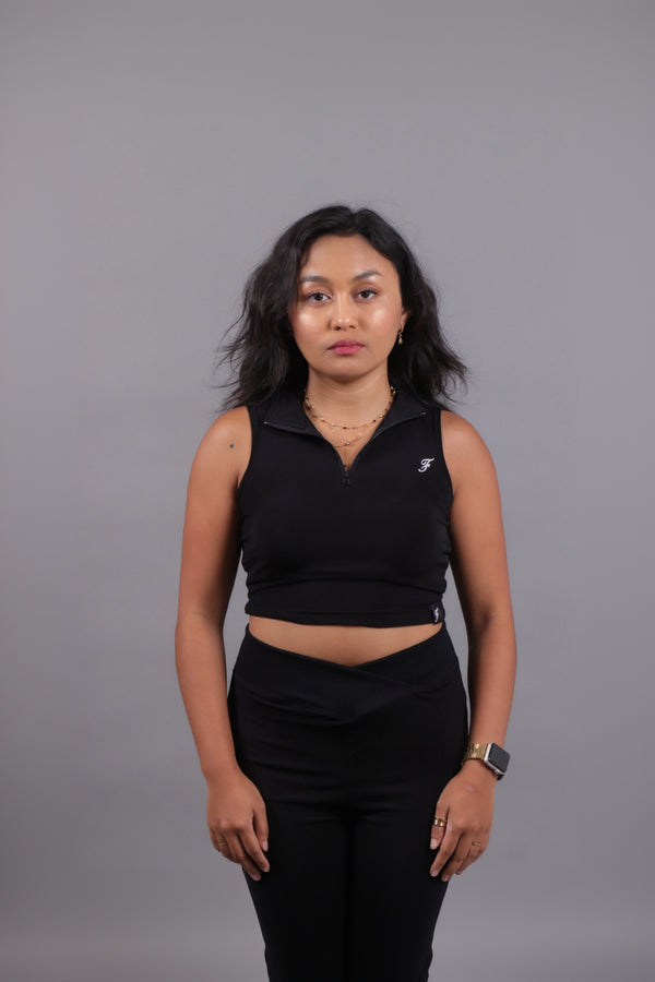 Ascent Cropped Compression Vest - Noir