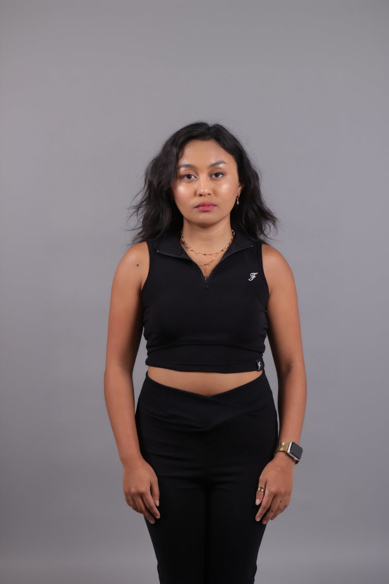 Ascent Cropped Compression Vest - Noir