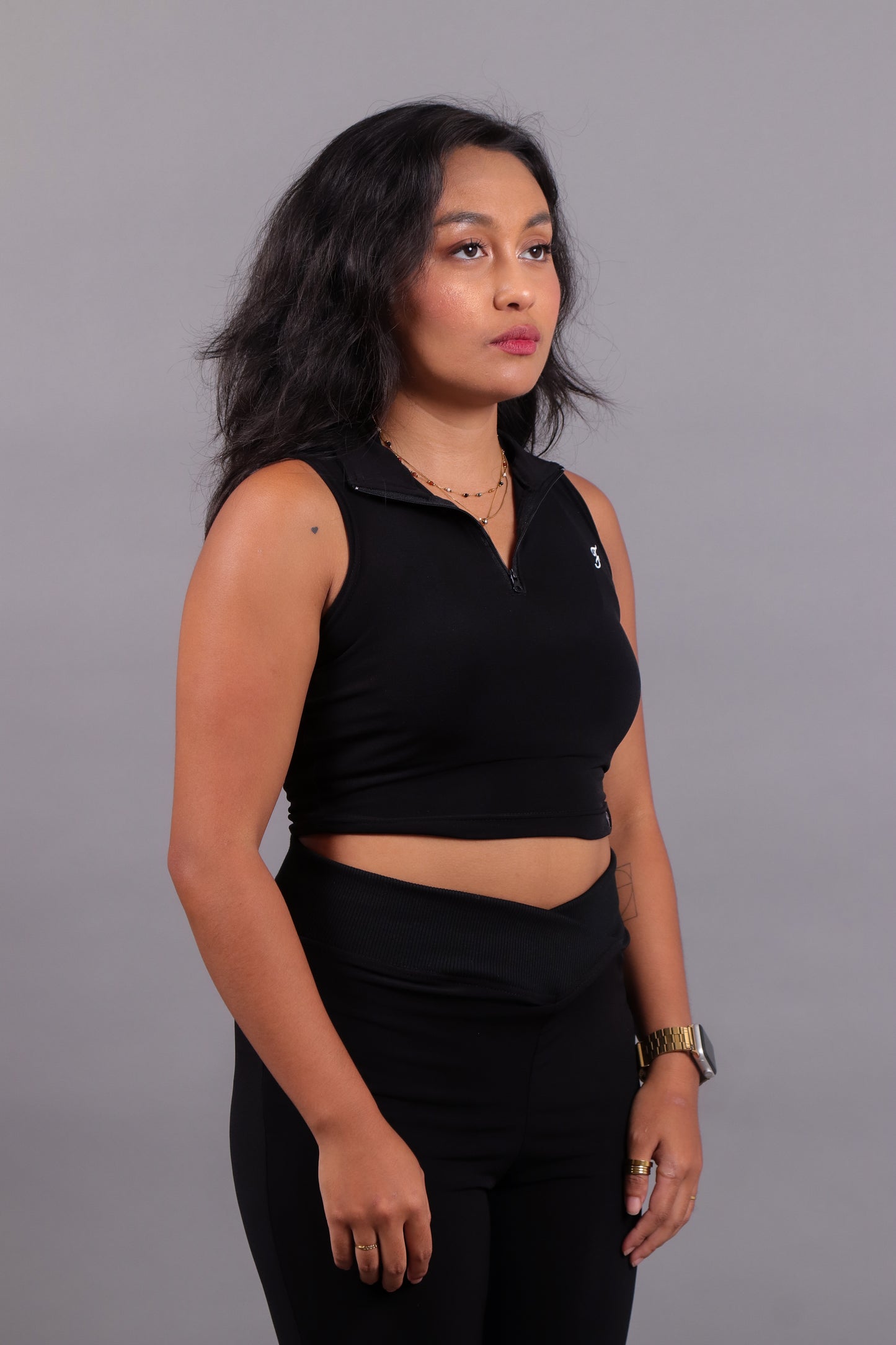 Ascent Cropped Compression Vest - Noir