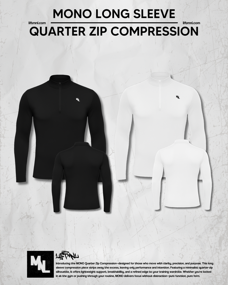 Mono Long Sleeve Quarter Zip Compression Shirt