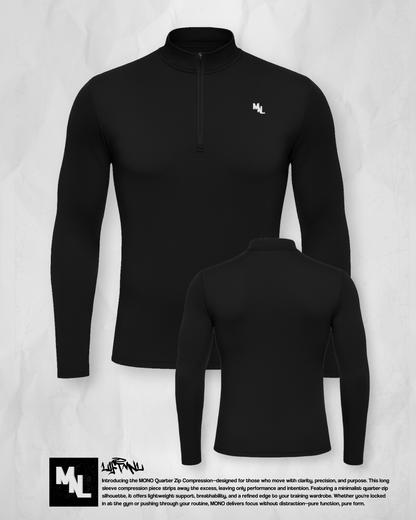 Mono Long Sleeve Quarter Zip Compression Shirt