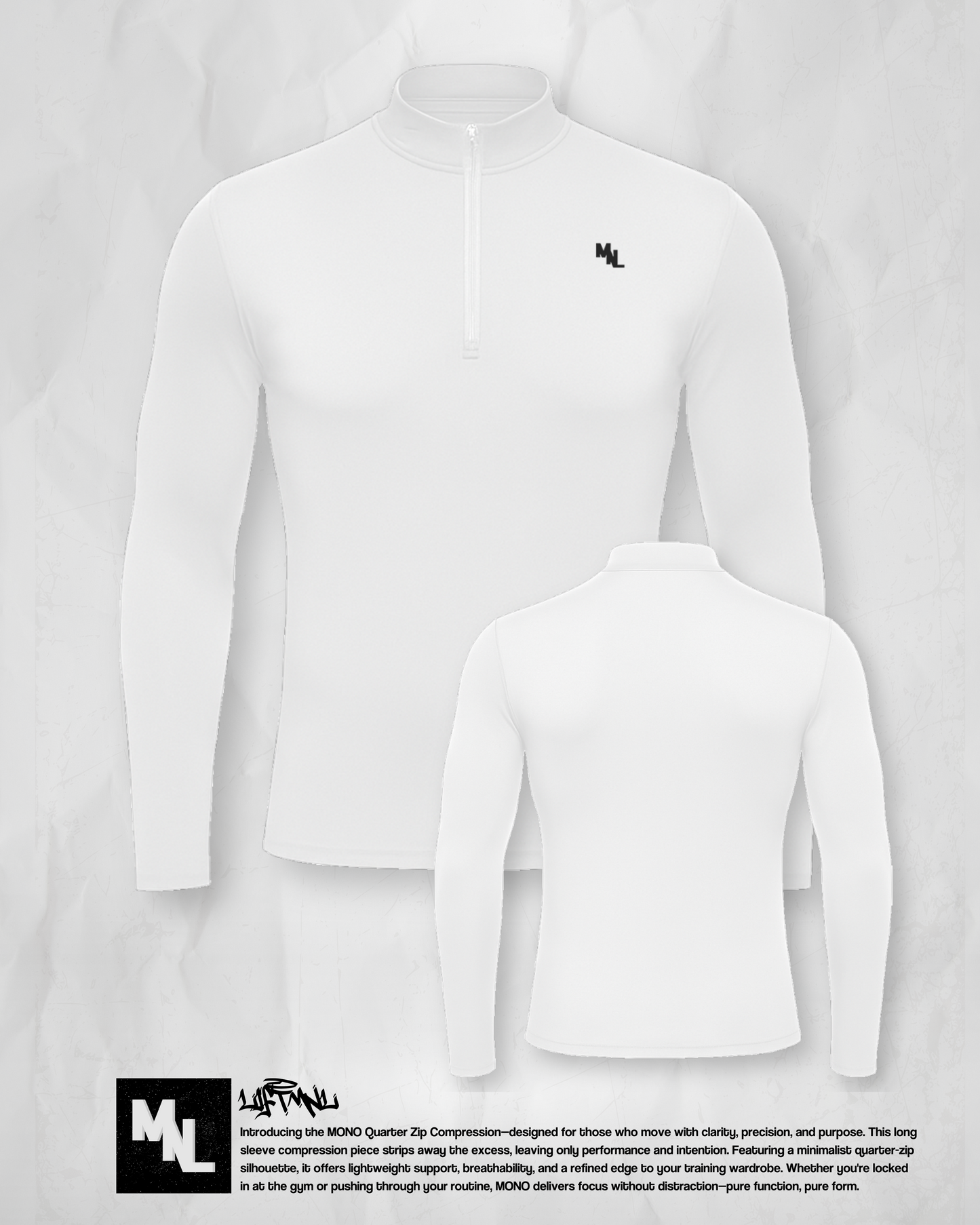 Mono Long Sleeve Quarter Zip Compression Shirt